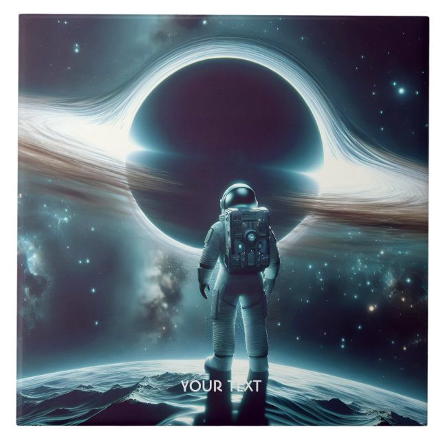 Azulejo Fantasy Cute Astronauta Black Hole (Frente)