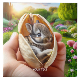 Azulejo Fantasy Cute Baby Rabbit Garden