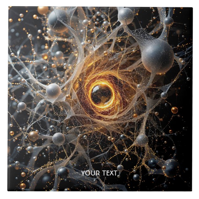 Azulejo Fantasy Cute Escena del espacio abstracto (Frente)