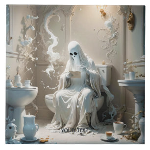 Azulejo Fantasy Cute Ghost Bathroom Paper