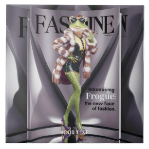 Azulejo Fantasy Cute Lady Frog Magazine