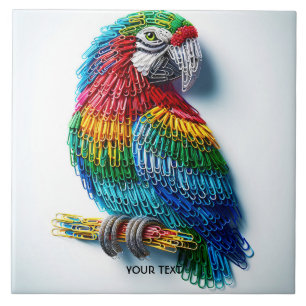 Azulejo Fantasy Cute Paper Clips Bird