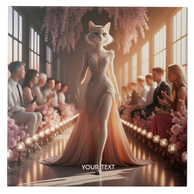 Azulejo Fantasy Cute Podium Bella Gato (Frente)