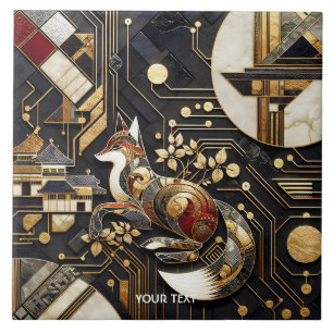 Azulejo Fantasy Cute Resumen Arte Fox