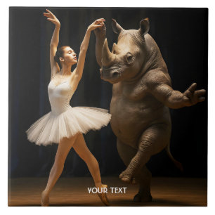 Azulejo Fantasy Cute Rhino Dancer Ballerina