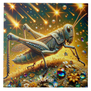 Azulejo Fantasy Cute Sequin Grasshopper Stars