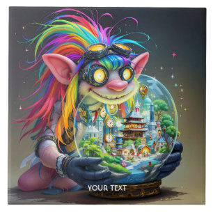Azulejo Fantasy Cute Troll Making City