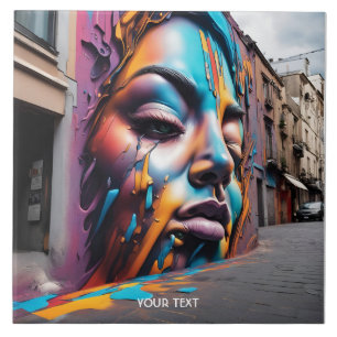 Azulejo Fantasy Cute Vivid Face Street Art
