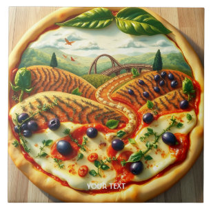 Azulejo Fantasy Cute Whimsical Paisaje Italiano
