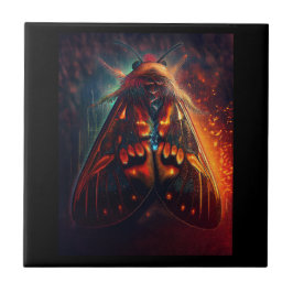 Azulejo Fantasy Version Of A Clown Face Tiger Moth