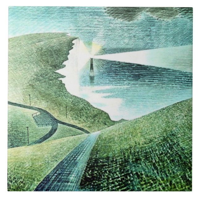 Azulejo Faro Belle Tout Beachy Head,    (Frente)