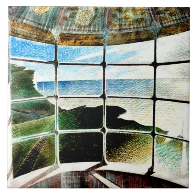 Azulejo Faro de Belle Tout Beachy Head (Frente)