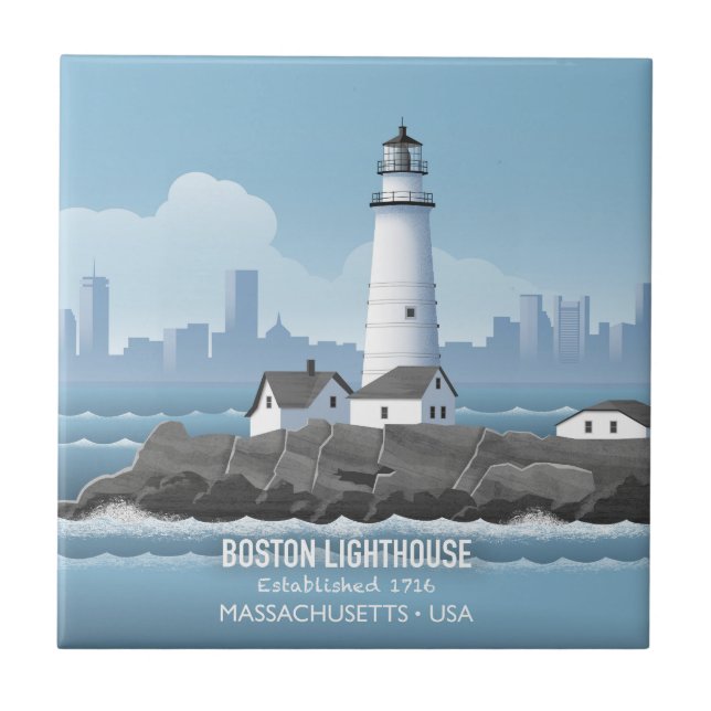 Azulejo Faro de Boston (Frente)