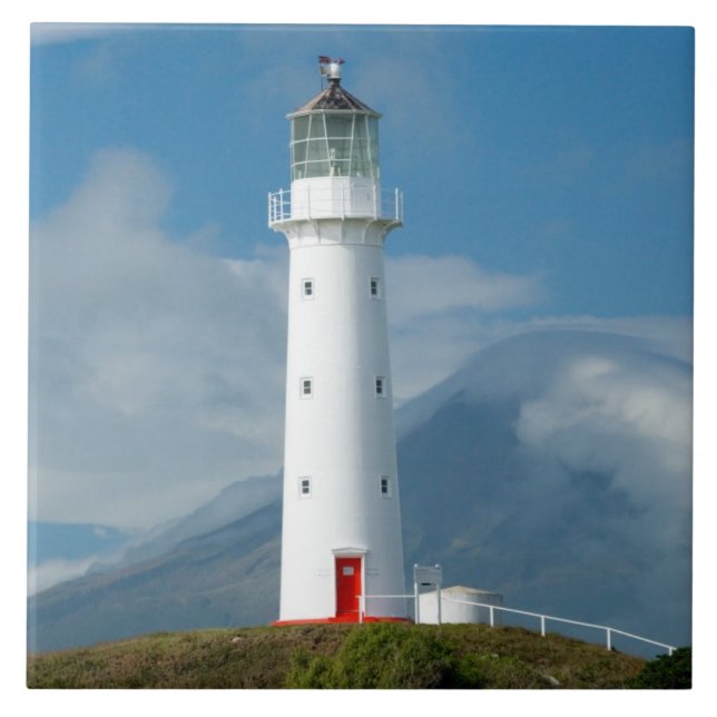 Azulejo Faro de Cape Egmont y Mt Taranaki/Mt (Frente)