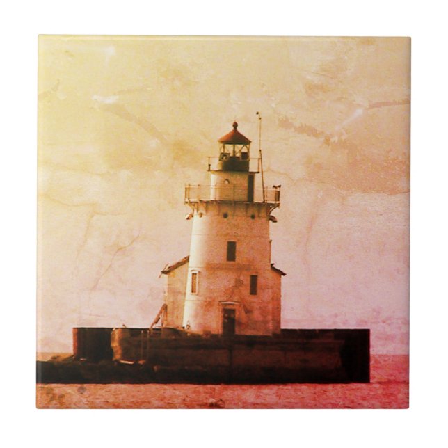 Azulejo Faro de Cleveland OH Fotopaint Tile (Frente)