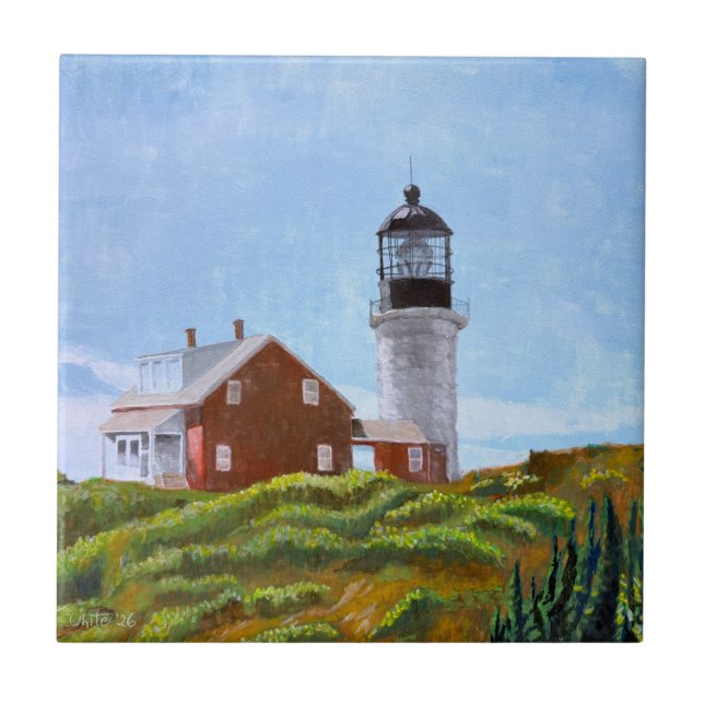 Azulejo Faro de la Isla Seguin (Frente)