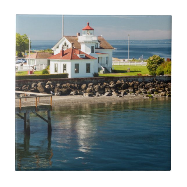 Azulejo Faro de Mukilteo, Mukilteo, Washington, EE. UU. (Frente)