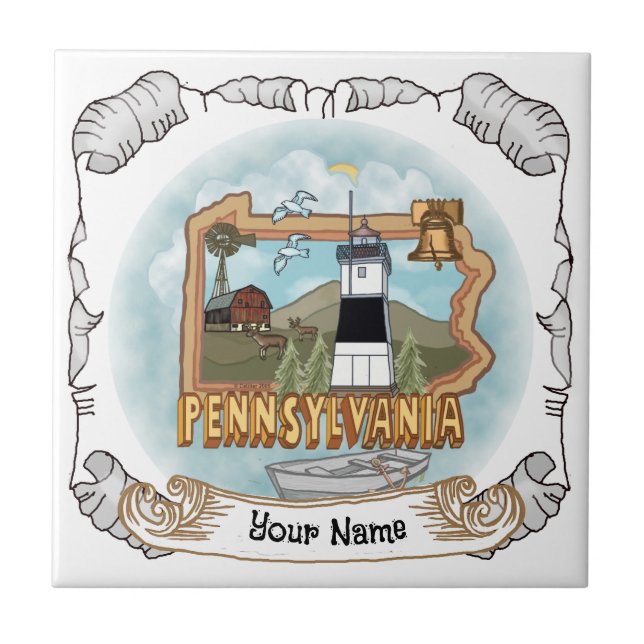 Azulejo Faro de Pennsylvania (Frente)