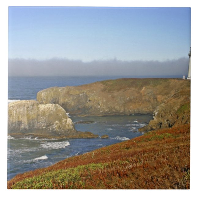 Azulejo Faro de Yaquina Head en Newport Oregon (Frente)