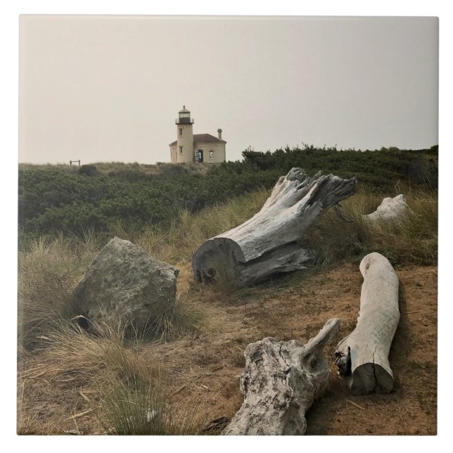 Azulejo Faro del río Coquille, OR (Frente)