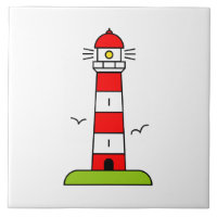 Faro dibujar personalizado cuadrado grande