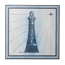 Azulejo Faro Náutico Vintage