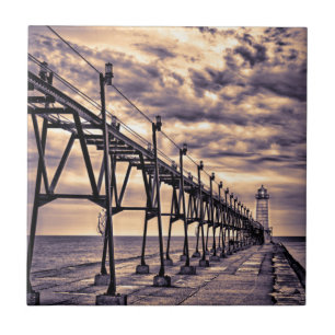 Azulejo Faro y muelle de Grand Haven, Grand Haven