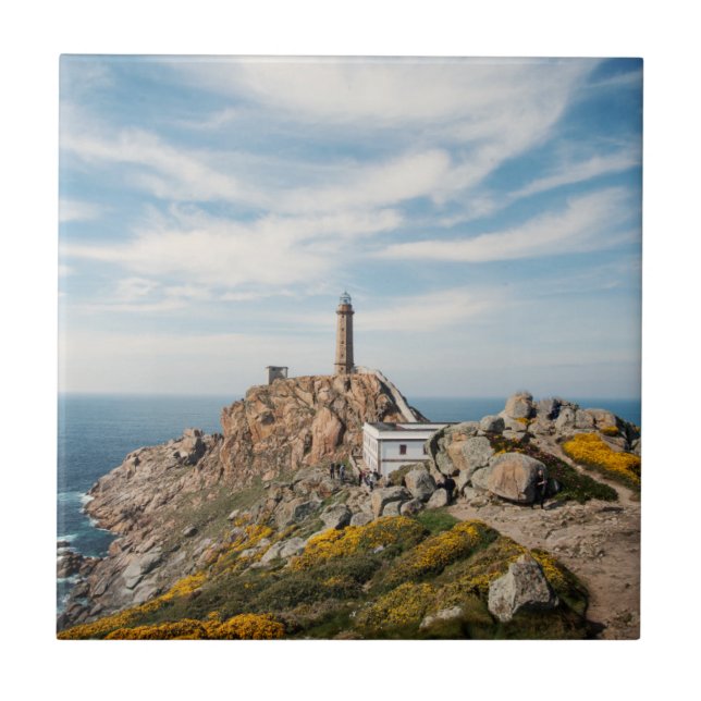 Azulejo Faro y museo el | Cabo Vilan Galicia España (Frente)