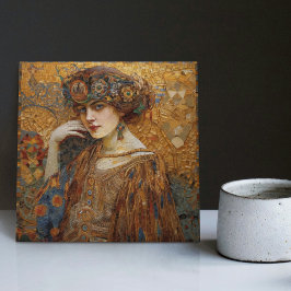 Azulejo Fase dorada Gustav Klimt Mosaic Edwardian Mujer