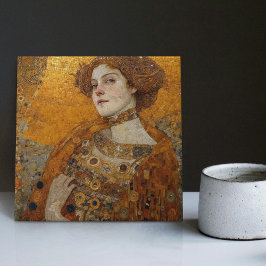 Azulejo Fase dorada Gustav Klimt Mosaic Edwardian Woman C