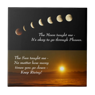 Azulejo Fases Lunares Salidas del Sol Frase Inspiradora