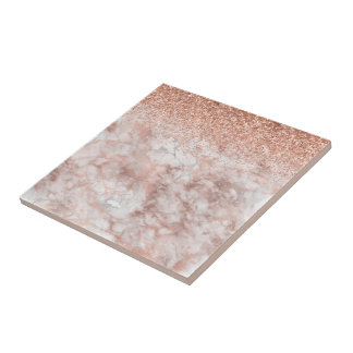 Azulejo Fashion Elegant Ombre Pink Glitter Glitter Marble