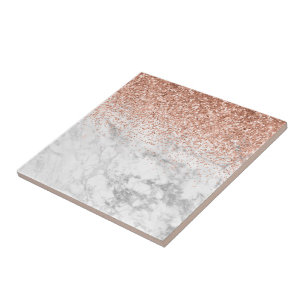 Azulejo Fashion Elegant white Ombre Glitter Glitter Marble