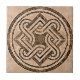 Azulejo Faux Beige Marble Mosaic Retro Tile