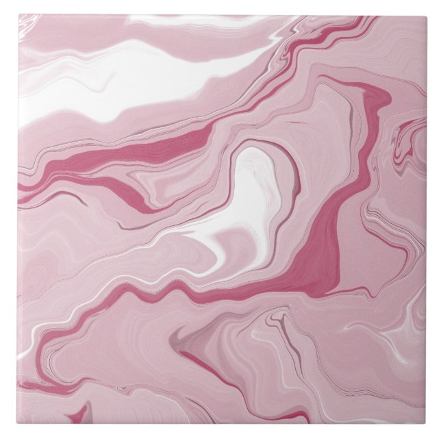 Azulejo Faux Pink Marble Textiles Tile Cerámico (Frente)