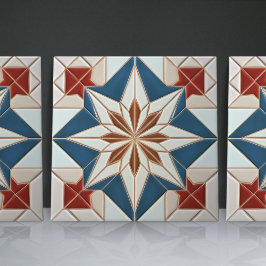 Azulejo Faux Relief Floral Marroquí Tile Decoración Hogar 