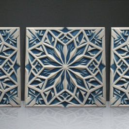 Azulejo Faux Relief Floral Marroquí Tile Decoración Hogar 