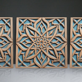 Azulejo Faux Relief Floral Marroquí Tile Decoración Hogar 