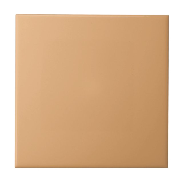 Azulejo Fawn Beige Tan Marrón Tile de color sólido (Frente)