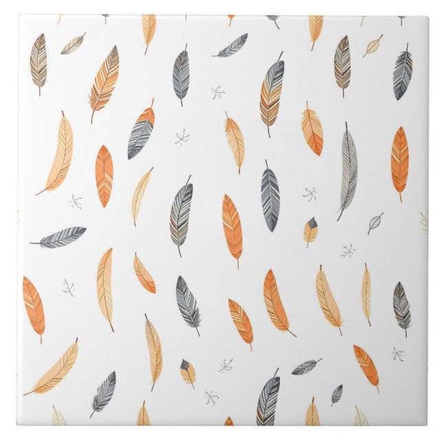 Azulejo Feathers Luxury Trendy Boho Collection (Frente)