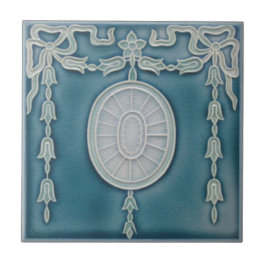 Azulejo Federal Blue Neoclassic 1900 Repro Faux Relief