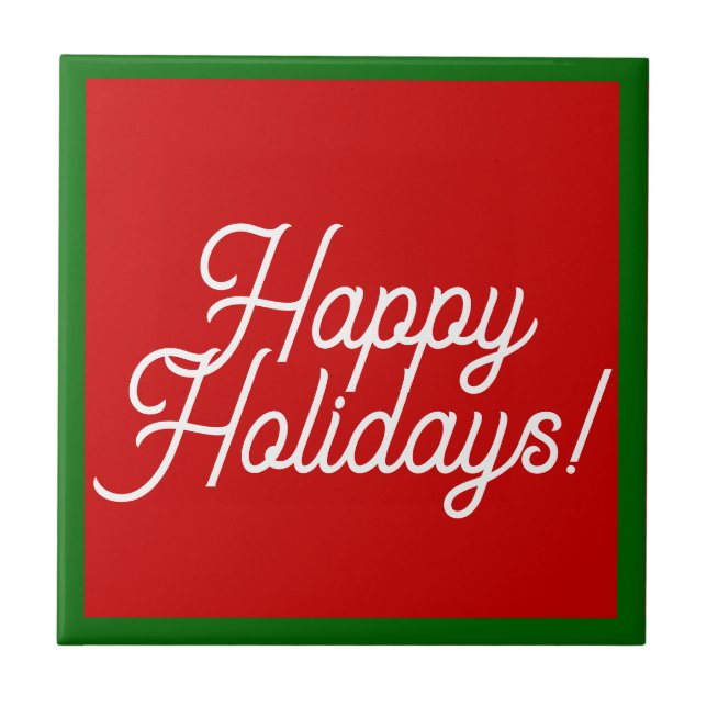 Azulejo Felices Fiestas Tile Cerámico (Frente)