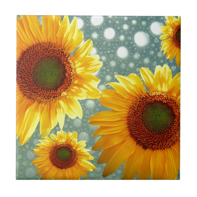 Azulejo Felices girasoles (Frente)
