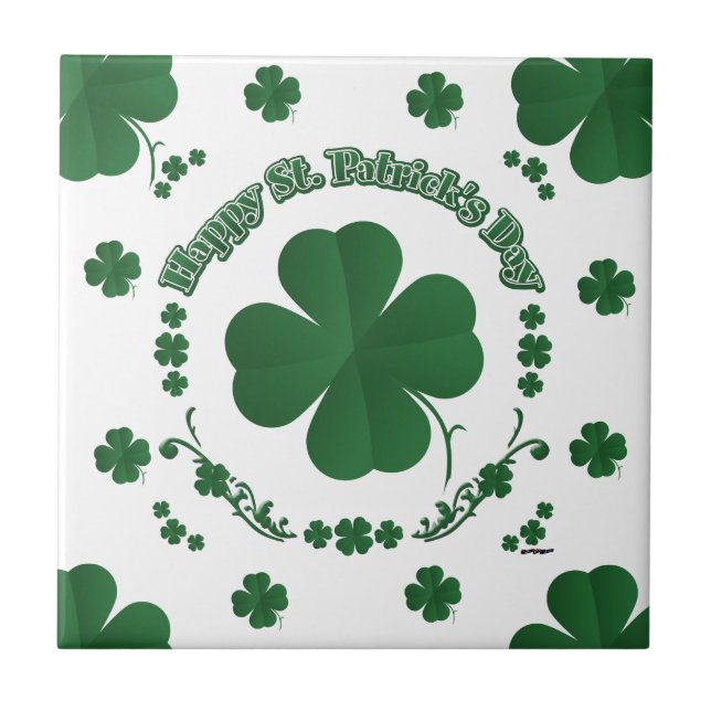 Azulejo Felices rocas de St Patrick (Frente)