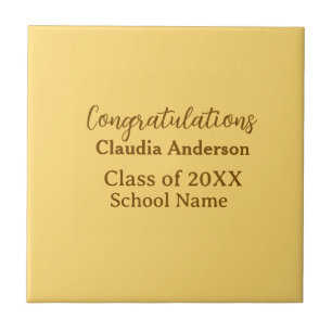 Azulejo Felicidades graduado agregar nombre de la escuela 