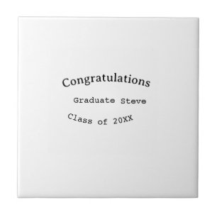 Azulejo Felicidades graduado nombre promoción de 20XX tipo