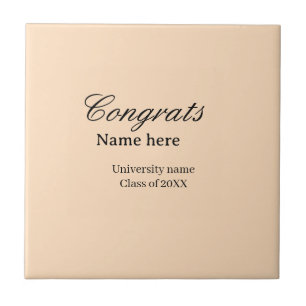 Azulejo Felicidades graduado nombre universidad promoción 