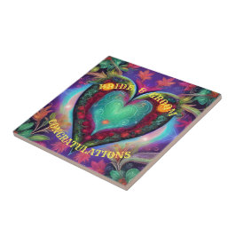 AZULEJO FELICITACIONES DE BRIDE Y GROOM