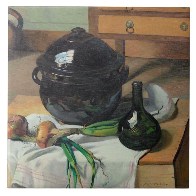 Azulejo Felix Vallotton, Ognons et Soupere, (Frente)