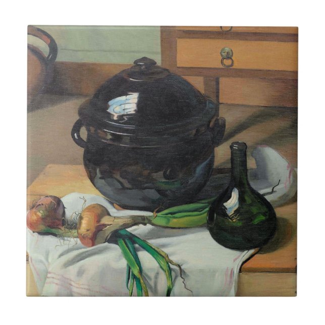 Azulejo Felix Vallotton, Ognons et Soupere, (Frente)
